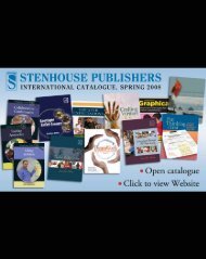 Stenhouse Publishers International Catalogue, Spring 2008