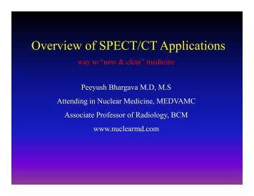 Overview of SPECT/CT Applications - Nuclear MD.com