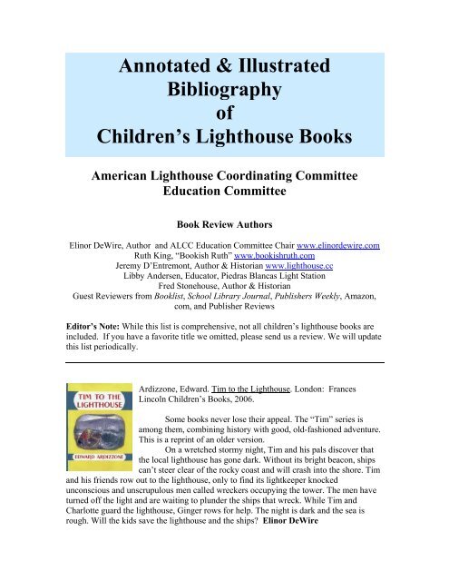 Annotated & Illustrated Bibliography of Children's Lighthouse