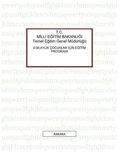 Ä°NDÄ°R&gt;&gt;&gt; 0-36 AylÄ±k Ã‡ocuklar Ä°Ã§in EÄŸitim ProgramÄ± - Hatay