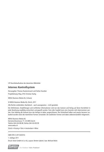 Internes Kontrollsystem - wekaservices.ch