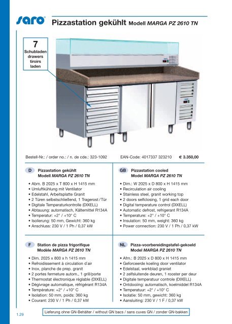 finden Sie den aktuellen Produktekatalog von SARO - Novorex