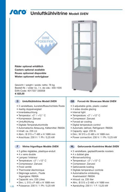 finden Sie den aktuellen Produktekatalog von SARO - Novorex