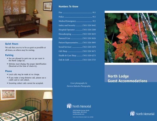 North Lodge Guest Accommodations North Memorial Health Care