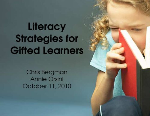 Literacy Strategies for Gifted Learners