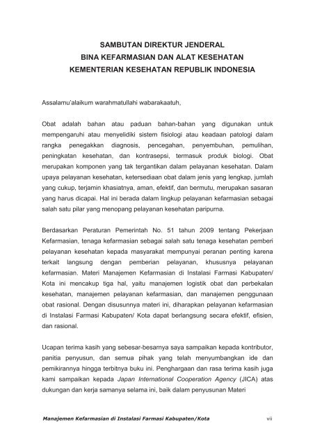 Materi Pelatihan Manajemen Kefarmasian di Instalasi Farmasi