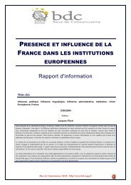 PrÃ©sence et influence de la France dans les institutions europÃ©ennes