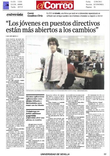 12/06/2011 Noticias publicadas en El Correo (Icinetic) y ... - OTRI
