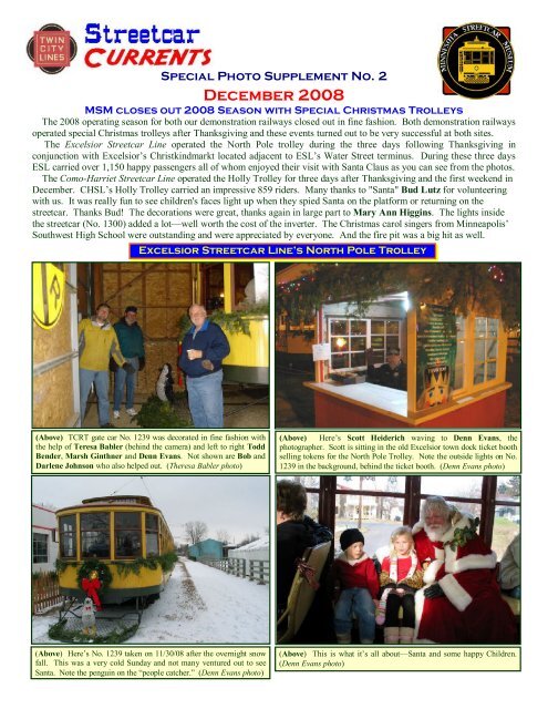 December 2008 - Minnesota Streetcar Museum