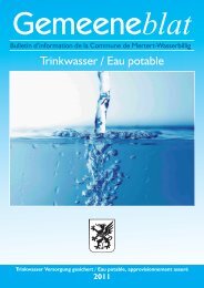Trinkwasser / Eau potable - Administration Communale de Mertert