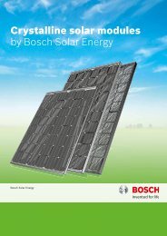Crystalline solar modules by Bosch Solar Energy