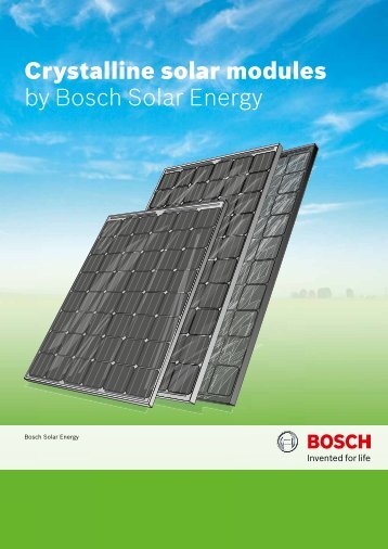 Crystalline solar modules by Bosch Solar Energy