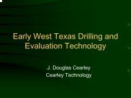 Early West Texas Drilling and Evaluation Technology