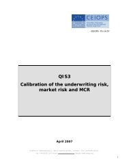 QIS3 Calibration of the underwriting risk, market ... - Eiopa - Europa