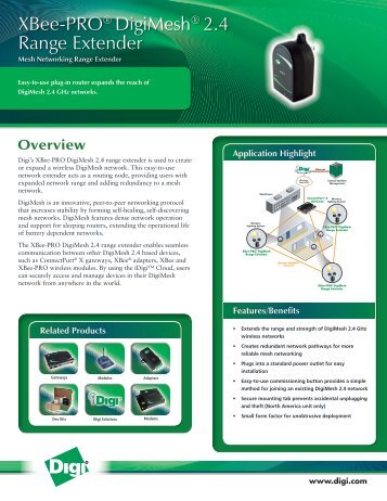 XBee-PRO DigiMesh 2.4 Range Extender - Datasheet