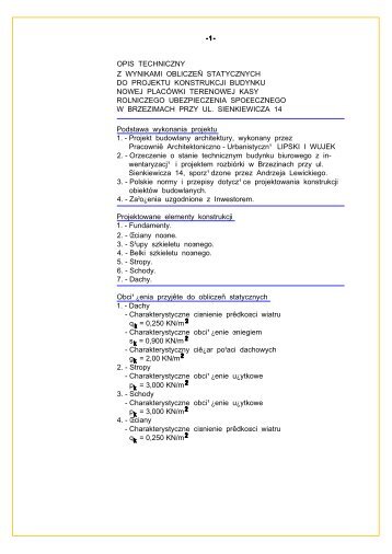 10. Opis techniczny konstrukcji - KRUS