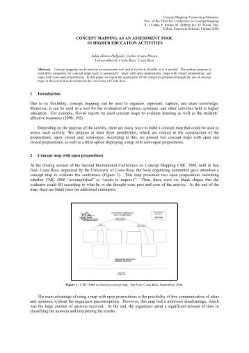 Concept Mapping as an Assessment Tool in Higher Education ...