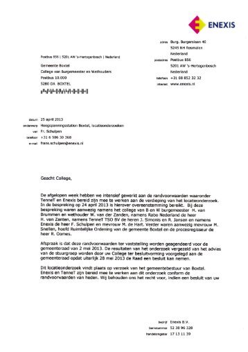 Brief Enexis dd 25/3/13 - Gemeente Boxtel