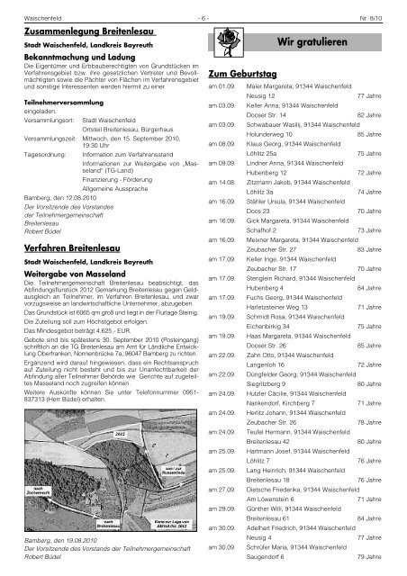 Mitteilungen und Nachrichten STADT Mitteilungen ... - Waischenfeld