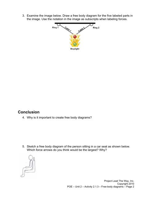 Activity 2.1.3 Free Body Diagrams Purpose - Troy High School