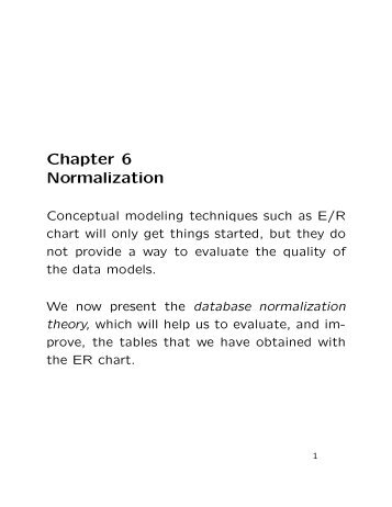 Chapter 6 Normalization