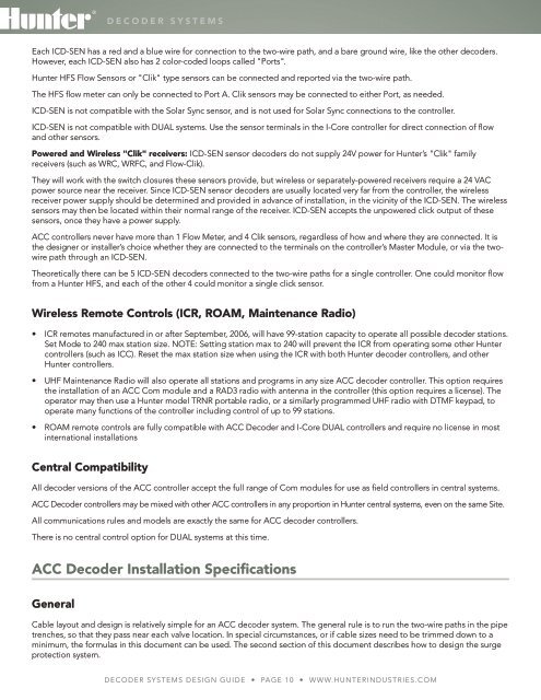 Decoder Design Guide - Hunter Industries