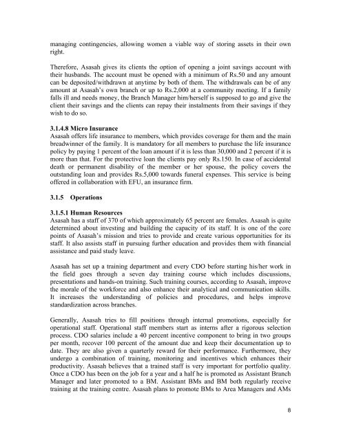 Social Impact Assessment of Microfinance Programmes - weman