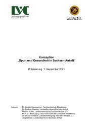 Sport und Gesundheit in Sachsen-Anhalt - LandesSportBund ...