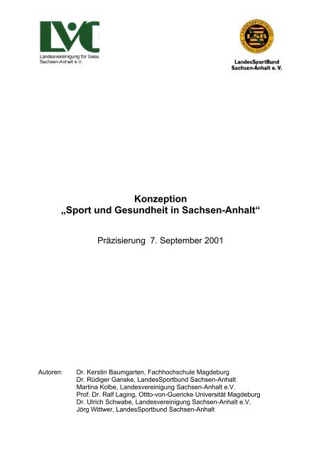 Sport und Gesundheit in Sachsen-Anhalt - LandesSportBund ...