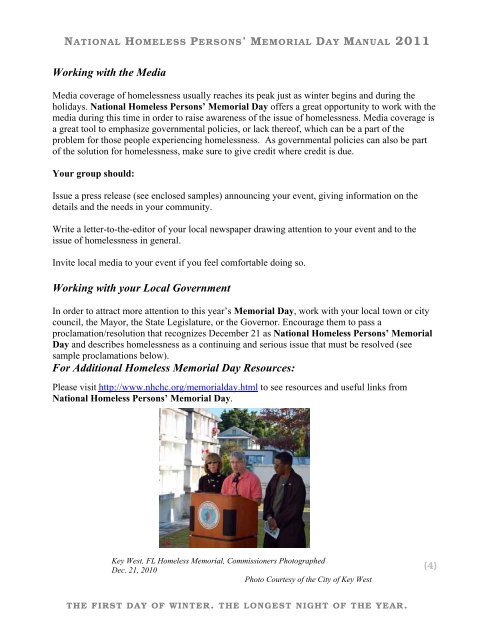 2011 Organizing Manual - National Coalition for the Homeless