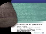 RosettaNet standard and IBM's experience implementing ... - FINSE