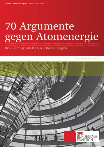 Die BroschÃ¼re "70 Argumente gegen Atomenergie" - Rainer Arnold