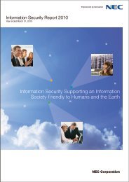 Information Security Report 2010 - Nec