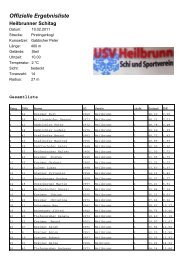 Ergebnislisten Ortsschitag Gesamtliste - USV Heilbrunn