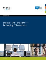 Sybase, SAP and IBM —Reshaping IT Economics - Sybase.se