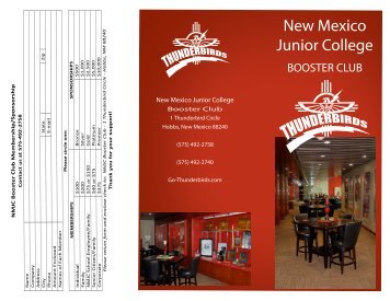 Booster Club Brochure - New Mexico Junior College