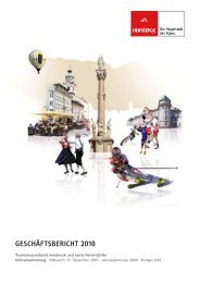 Geschäftsbericht Innsbruck Tourismus 2010