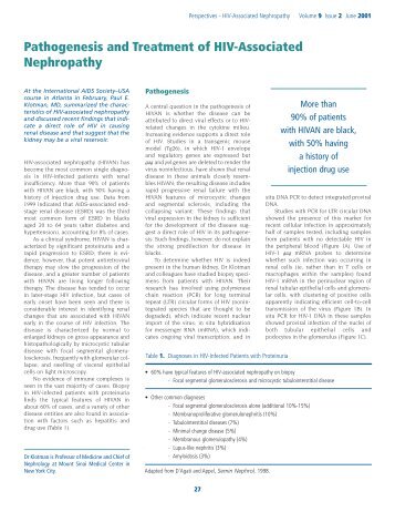 Pathogenesis and Treatment of HIV-Associated Nephropathy