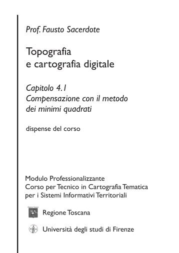 Compensazione con il metodo dei minimi quadrati - Area Open