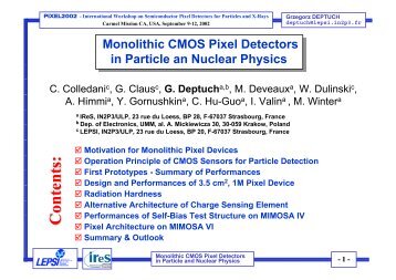 Monolithic CMOS Pixel Detectors in Particle and Nuclear ... - SLAC