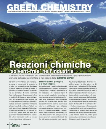 Reazioni chimiche 'solvent-free' nell'industria - Promedianet.it