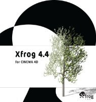 Xfrog 4.4 for CINEMA 4D Reference Manual (PDF, English 17.9MB)