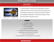 Primeview PRV46OPMT Multi Touch Monitor Specification Sheet