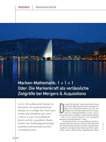 Marken-Mathematik - Institut für Markentechnik Genf