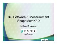 3G Software & Measurement ShapeMetriX3D