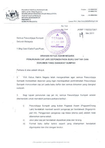 Arahan Ketua Hakim Negara 2011 - Perpustakaan Mahkamah ...