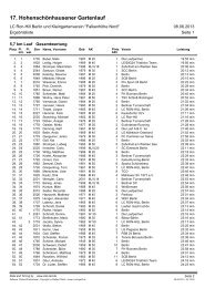 Ergebnisse 5,7 km - Niels Bubel