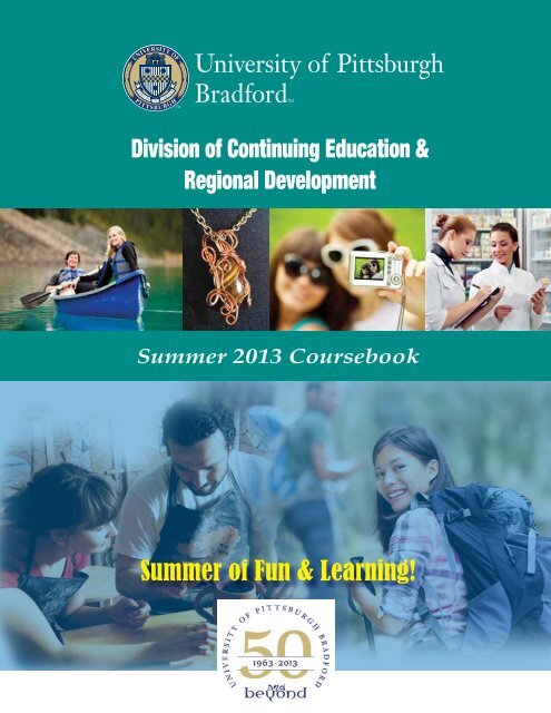 Summer Coursebook - University of Pittsburgh Bradford