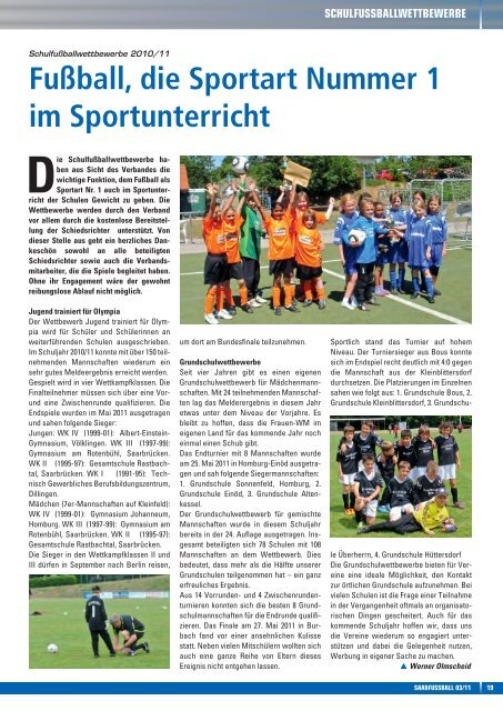 SAARFUSSBALL 03 2011 - Saarländischer Fußballverband e.V.