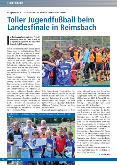 SAARFUSSBALL 03 2011 - Saarländischer Fußballverband e.V.